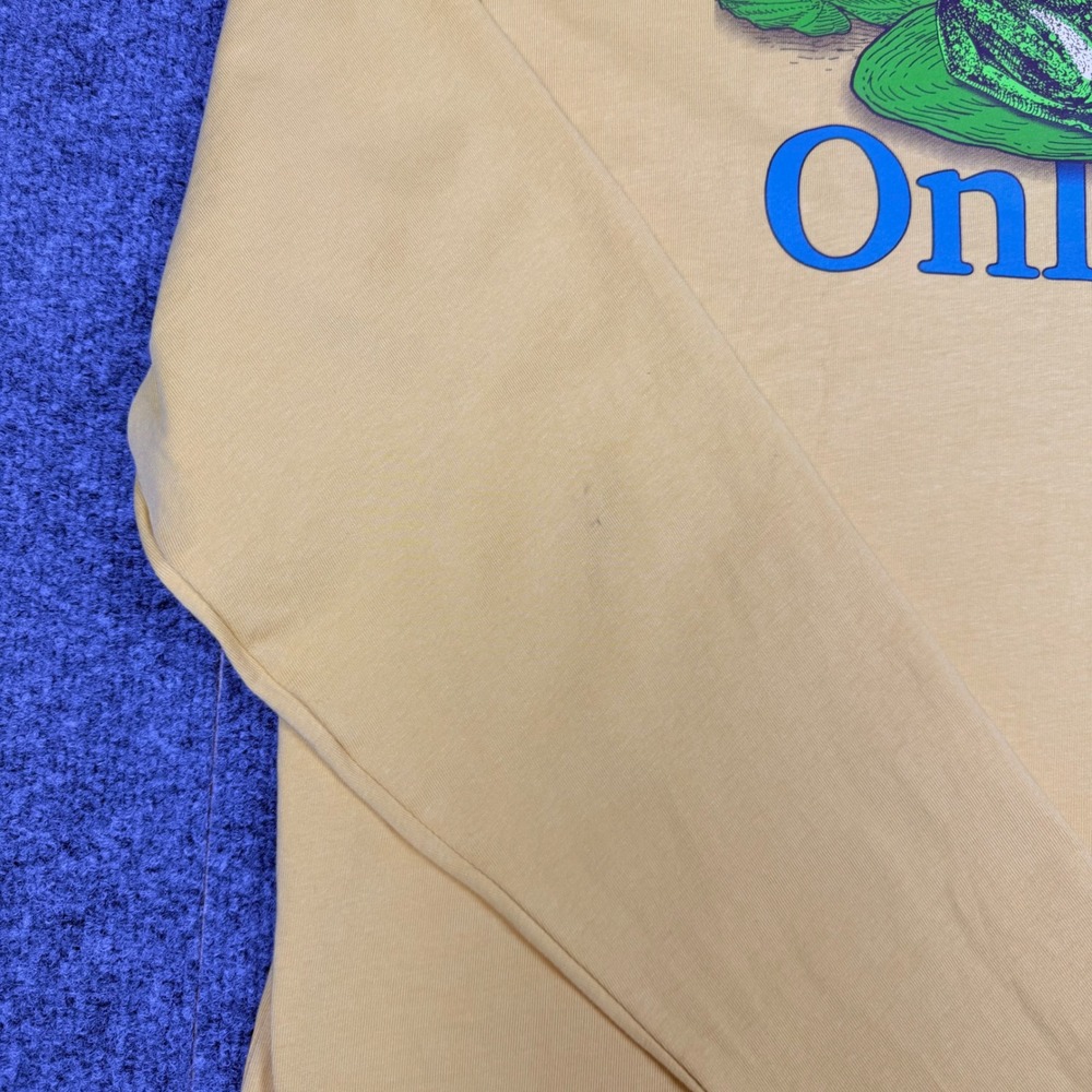 Only NY Bullfrog Graphic Long Sleeve T-Shirt Mens Med Yellow Cotton Streetwear - Picture 7 of 10